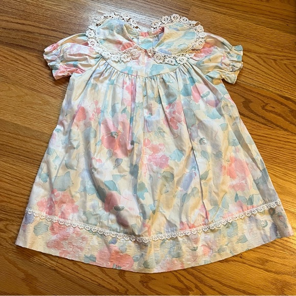 Tess Originals vintage late 80s early 90s floral dress size 3T - Picture 2 of 4